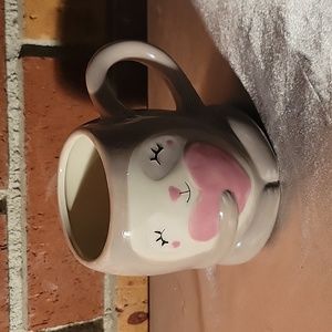 Giray 3D Full Body Sitting Sloth With Heart Mug Cup Ceramic Arm As Handle